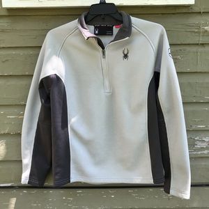 Gray Spyder Quarter Zip Ski Jacket Size Large